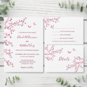 Cherry Blossom Wedding RSVP Kaartje (Personaliseer de collectie van deze zelfstandige maker.)