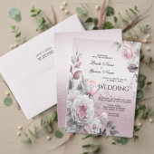 Roze Witte Bloemen Plaats Kaart Plaatskaartje (Personaliseer deze collectie van deze onafhankelijke maker. Test)