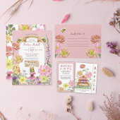 Elegant Bee en Wildflower Baby shower Servet