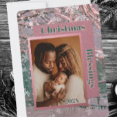 Pink Winter Christmas Country Scene Fleece Kerstboom Rok