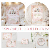 Boho Pink Winter Beer is een meisje Baby shower Acryl Uitnodigingen