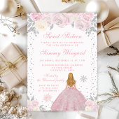 Roze Winter Blond Haar Prinses Zoet Zestien Kaart