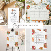 Pizza Baby shower Late Night Luiers Teken Poster