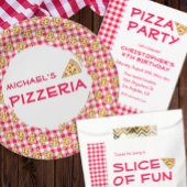 Pizza Party Kids Birthday Wandkleed