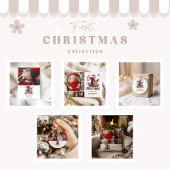 5 Photo Plaid Reindeer First Christmas Feestdagenkaart