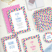 Speelse meerkleurige blokken verjaardagsfeestje kaart