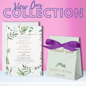 Waterverf Leaves 02 Sla de datum op Magneet