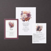 Pruim, Grijs, Koper en Stoffig Roos Bloemenbruilof Programma (Personaliseer de collectie van deze zelfstandige maker.)
