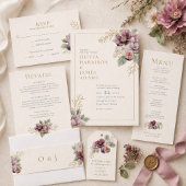 Pruim & Olijf Botanisch Trouwtafel Nummer Kaart