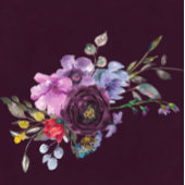 Plum Violet Chic Peony Engagement Party Kaart