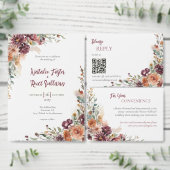 Pruimenbloemblaadjes Huwelijk Save the Date Kaart (Personaliseer de collectie van deze zelfstandige maker.)