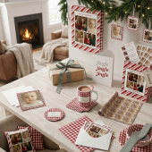 Ivory Christmas sage green handdrawn Wijn Etiket