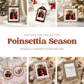 Blush Pink Poinsettia 1 Family Photo Christmas Keramisch Ornament