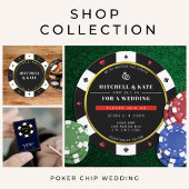 Poker Chip Wedding Programma Handwaaier