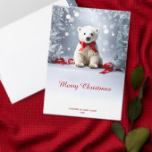 Polar Bear Christmas Holiday Wrapping Paper Cadeaupapier (Personaliseer de collectie van deze zelfstandige maker.)