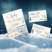 Polar Beer Winter Baby shower Ronde Sticker