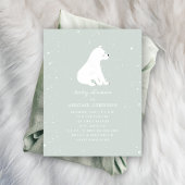 Polar Beer Snow Boy Mama Baby shower Guest Book Notitieboek