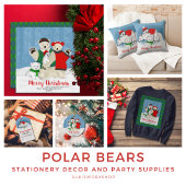 Cute Polar Beer Family Ugly KerstSweater Trui