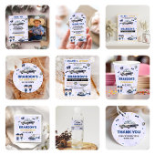 Politiejongen 1e verjaardagsfeestje cadeaulabel