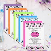 Roze en Zwarte Polka Dot Inpakpapier Vel