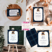 Polo Teddy Bear Baby Shower Papieren Bordje