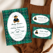 Polo Teddy Bear Baby shower Bedankt Kaart