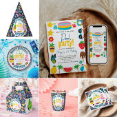 Pool Party | Moderne zomerdag met gemarmerde verja Kaart