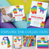 Pop It Boy Birthday Dinosaur Robot Bedankkaart