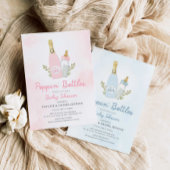 Roze Baby shower voor oraal gebruik Informatiekaartje