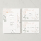 White & Sand | Chic Bloem Bruiloft Save the Date