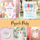 Twee Cool Blue Popsicle verjaardag Kaart