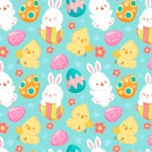 Happy Customize Easter Chicken and Rabbit