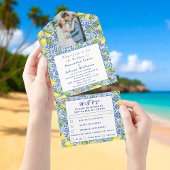 Portuguese Tiles Lemons Mediterranean Wedding Bedankdoosjes