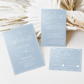 Oceanblauwe Kust Romantische Bruiloft Save The Date