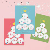 Poedersuiker Donuts boom Kerstmis Feestdagenkaart