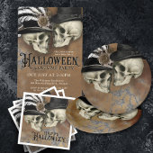 Gothische schedels bij Petten  Halloween Papieren Bordje