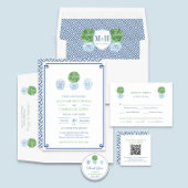 Classic Boxwood Topiary Blauw Grieks Key Mixed Eve Plaatskaartje