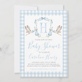 Preppy Southern Blue Stork Adresetiketten Etiket