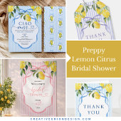 Preppy Streep Citrus Bruiloft Feest Decoratie Spandoek