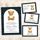 Classic Preppy Beer Green Plaid Baby shower Blikjeskoeler