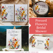 Pressed Flowers Wildflower Kaarten en geschenken t Reclamebord Met Voetstuk