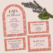 Wilde bloemen op Ivory-Baby shower Bedankdoosjes