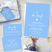 Lemonade Bar Teken voor Douche Party Blue Sjabloon Poster