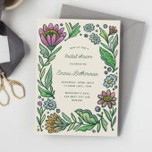 Artistieke Scandi Bloem Bruidsfeest Tafel Confetti