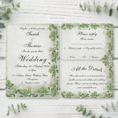 Victoriaans weide - trouwkaart informatiekaartje (Personaliseer de collectie van deze zelfstandige maker.)