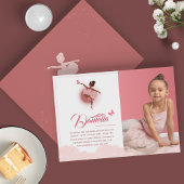  in Roze Ballerina Girl's Verjaardagsfeestje Inpakpapier Vel