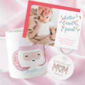 Modern roze vetmonogram pickleball paddle