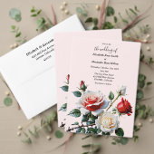  roze witte rode roos zithoek kaart (Personaliseer deze collectie van deze onafhankelijke maker. Test)