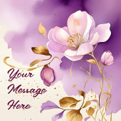 Paarse gouden bloemen Bedankdoosjes