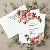 Donker Moody roze en rode rozen groene bruiloft Save The Date (Personaliseer deze collectie van deze onafhankelijke maker. Test)